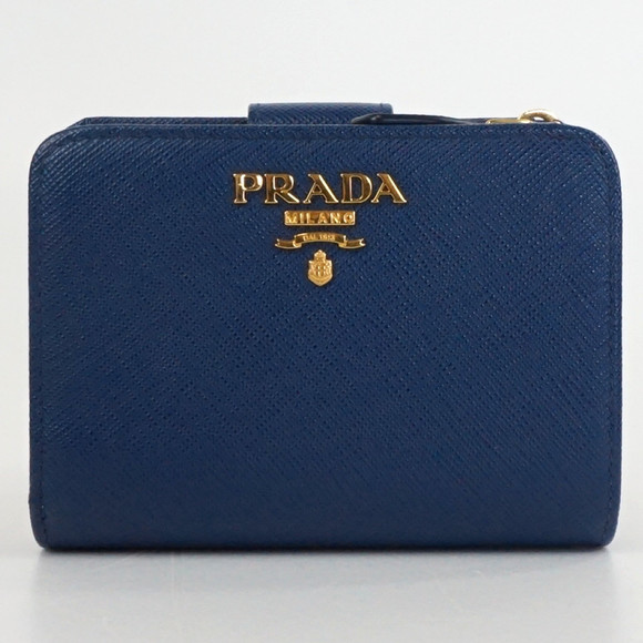 Prada Handbags - Prada Saffiano Bifold Wallet Blue